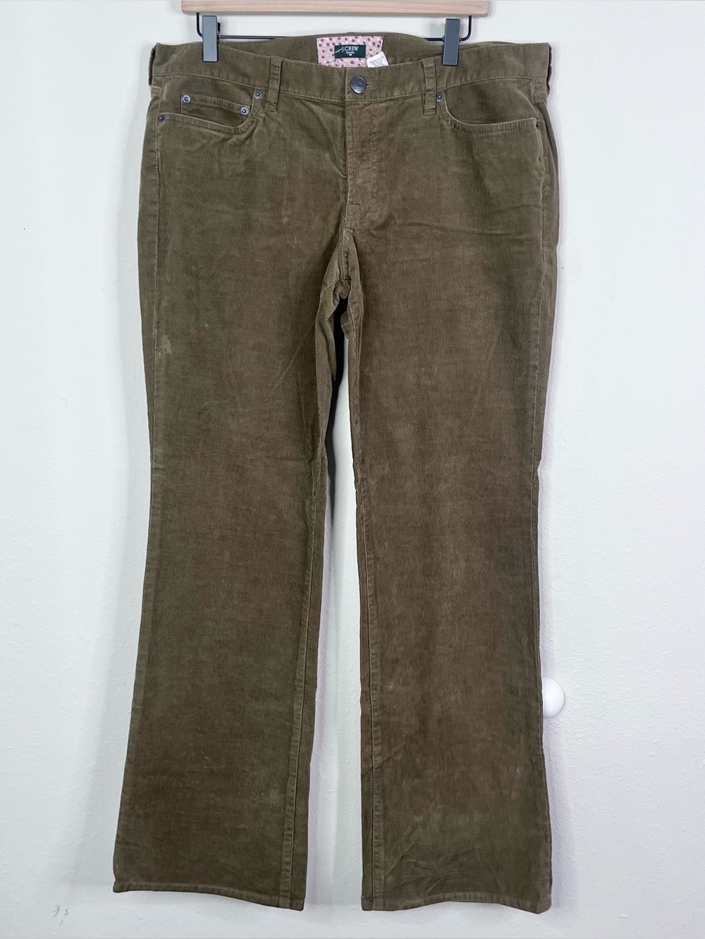 Vtg J.Crew Hipslung Corduroy Pants Size 33 Preppy Academia Y2K Minimalist Basic
